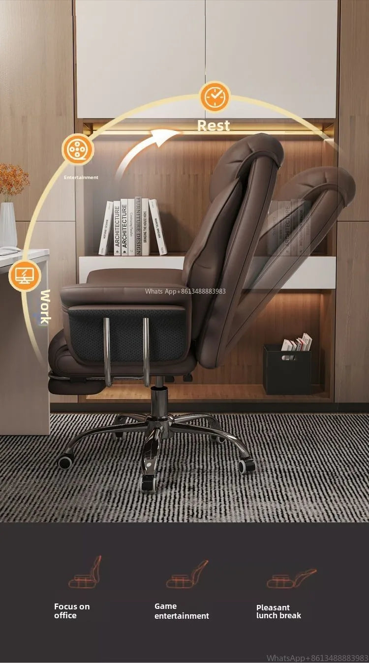 Boss Chair, Home Office Computer Comfortable Sofa, Study Room Can Lie Down and Rotate