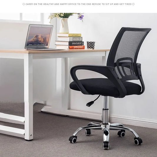 Office Chair Ergonomic Desk Chair Mesh Computer Chair Lumbar Support Adjustable Stool Rolling Swivel Chair For Home Office