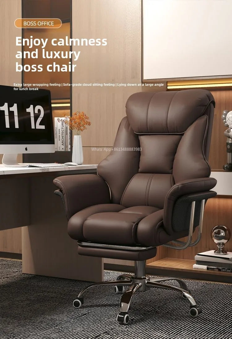 Boss Chair, Home Office Computer Comfortable Sofa, Study Room Can Lie Down and Rotate