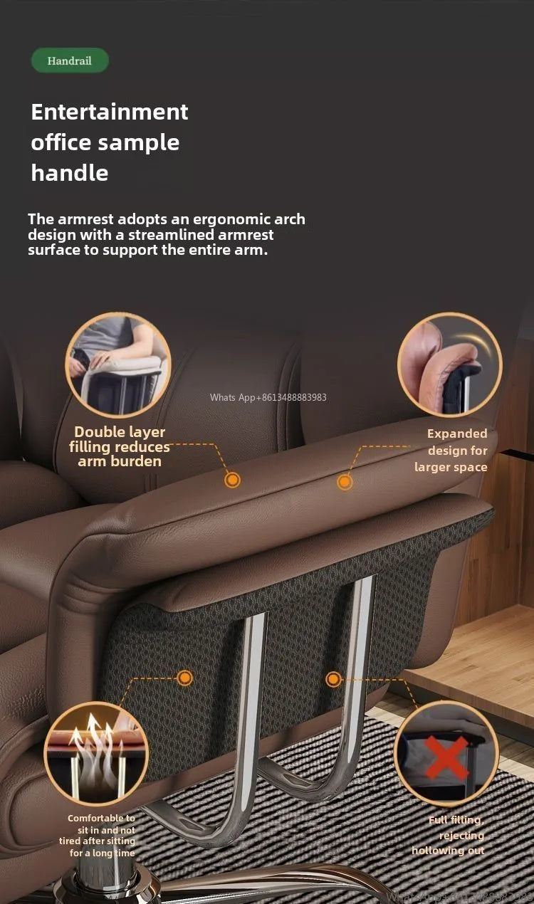 Boss Chair, Home Office Computer Comfortable Sofa, Study Room Can Lie Down and Rotate