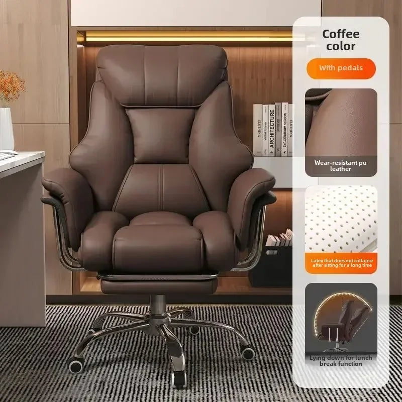 Boss Chair, Home Office Computer  Comfortable Sofa, Study Room  Can Lie Down and Rotate