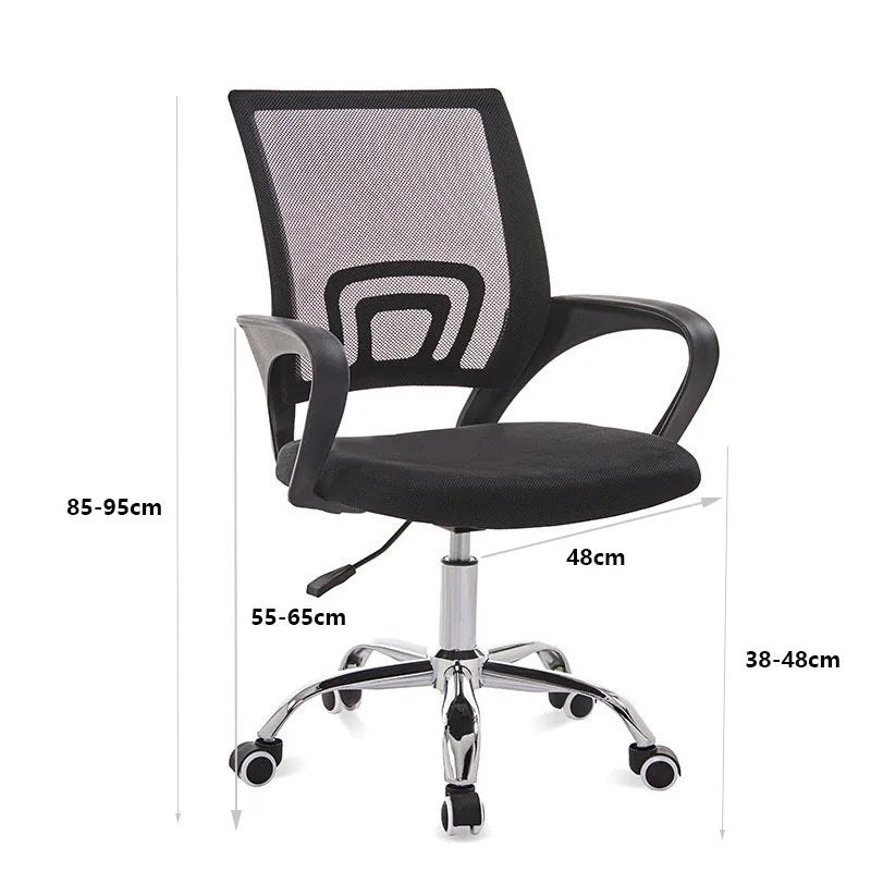 Office Chair Ergonomic Desk Chair Mesh Computer Chair Lumbar Support Adjustable Stool Rolling Swivel Chair For Home Office