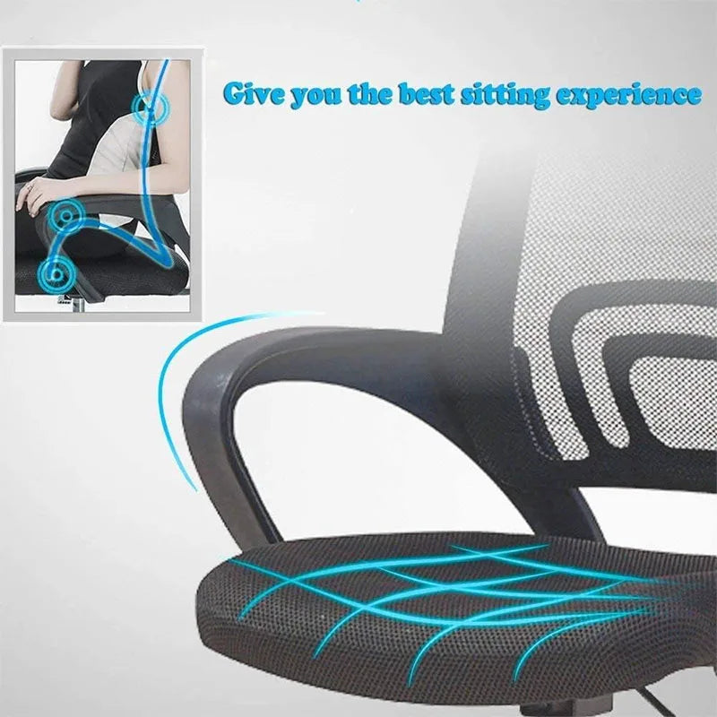 Office Chair Ergonomic Desk Chair Mesh Computer Chair Lumbar Support Adjustable Stool Rolling Swivel Chair For Home Office