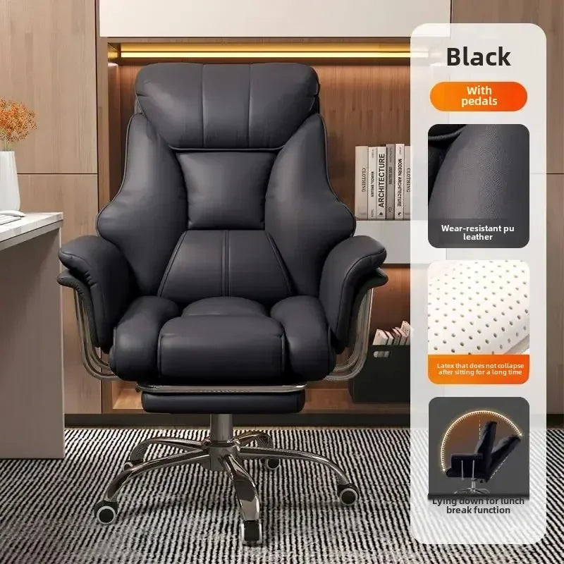 Boss Chair, Home Office Computer  Comfortable Sofa, Study Room  Can Lie Down and Rotate