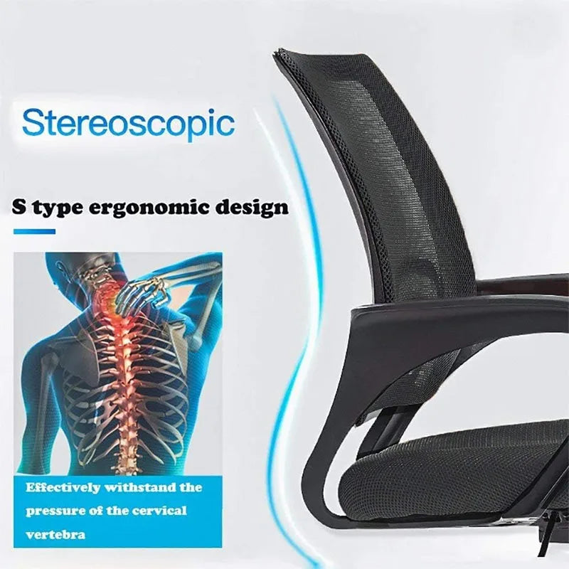 Office Chair Ergonomic Desk Chair Mesh Computer Chair Lumbar Support Adjustable Stool Rolling Swivel Chair For Home Office