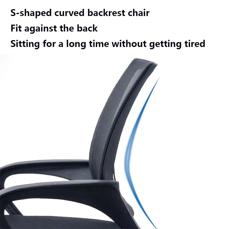 Office Chair Ergonomic Desk Chair Mesh Computer Chair Lumbar Support Adjustable Stool Rolling Swivel Chair For Home Office