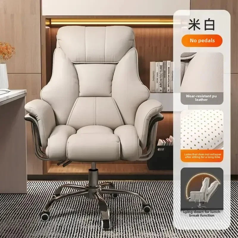 Boss Chair, Home Office Computer  Comfortable Sofa, Study Room  Can Lie Down and Rotate