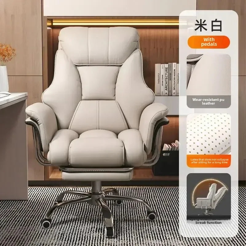 Boss Chair, Home Office Computer  Comfortable Sofa, Study Room  Can Lie Down and Rotate